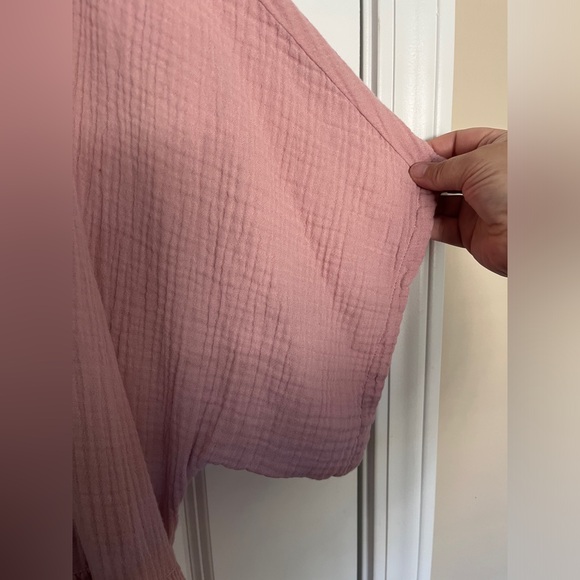 Madewell Lightspun Button Front Minidress in Dusty Rose - Picture 5 of 6